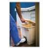 Indoor Utility Step-On Waste Container, 8 Gal, Plastic, Beige