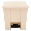 Indoor Utility Step-On Waste Container, 8 Gal, Plastic, Beige