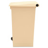 Indoor Utility Step-On Waste Container, 12 Gal, Plastic, Beige