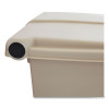 Indoor Utility Step-On Waste Container, 12 Gal, Plastic, Beige