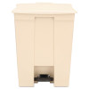 Legacy Step-On Receptacle, 18 Gal, Polyethylene, Beige