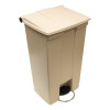 Legacy Step-On Receptacle, 18 Gal, Polyethylene, Beige