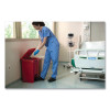 Indoor Utility Step-On Waste Container, 18 Gal, Plastic, Red