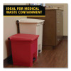 Legacy Step-On Receptacle, 23 Gal, Polyethylene, Beige