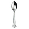 Heavyweight Plastic Spoons, Reflections Design, Silver, 600/Carton
