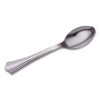 Heavyweight Plastic Spoons, Reflections Design, Silver, 600/Carton