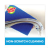 Non-Scratch Scour Pads, 3 x 6, Blue, 10/Carton