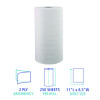 Kitchen Roll Towel, 2-Ply, 11 X 8.5, White, 250/Roll, 12 Rolls/Carton