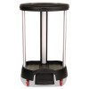 Premium Step-On Linen Hamper, 30 Gal, 20.38w X 22.25d X 37.88h, Aluminum/Plastic, Black