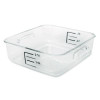 Spacesaver Square Containers, 2 Qt, 8.8 x 8.75 x 2.7, Clear, Plastic