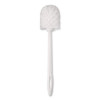 Commercial-Grade Toilet Bowl Brush, 10" Handle, White