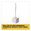 Commercial-Grade Toilet Bowl Brush Holder, White
