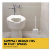 Commercial-Grade Toilet Bowl Brush Holder, White