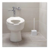 Commercial-Grade Toilet Bowl Brush Holder, White