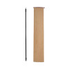 Fiberglass Broom Handle, Nylon Plastic Threaded End, 1" Dia x 60", Black