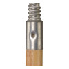 Lacquered-Wood Threaded-Tip Broom/Sweep Handle, 0.94" Dia x 60", Natural