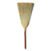 Corn-Fill Broom, Corn Fiber Bristles, 38" Overall Length, Blue