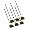 Jumbo Smooth Sweep Angled Broom, 46" Length, Black/Yellow, 6/Carton