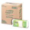 100% Recycled Luncheon Napkins, 1 Ply, 11.4 x 12.5, White, 400/Pack, 6 Packs/Carton
