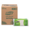 100% Recycled Luncheon Napkins, 1 Ply, 11.4 x 12.5, White, 400/Pack, 6 Packs/Carton