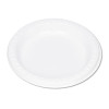 Plastic Dinnerware, Plates, 6" Dia, White, 125/Pack