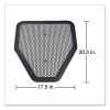 Deo-Gard Disposable Urinal Mat, Shield-Shaped, Fresh Mountain Air Scent, Charcoal Gray Perforated Surface, 17.5 x 20.5, 6/Ct