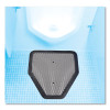 Deo-Gard Disposable Urinal Mat, Shield-Shaped, Fresh Mountain Air Scent, Charcoal Gray Perforated Surface, 17.5 x 20.5, 6/Ct