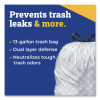 Cloroxpro Forceflex Tall Kitchen Drawstring Trash Bags, 13 Gal, 23.75 x 24.88, Gray, 100/Box