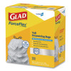 Cloroxpro Forceflex Tall Kitchen Drawstring Trash Bags, 13 Gal, 23.75 x 24.88, Gray, 100/Box