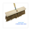 Street Broom Head, 6.25" Brown Palmyra Fiber Bristles, 16" Brush