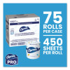 Commercial Bathroom Tissue,  Individually Wrapped, Septic Safe, 2-Ply, White, 450 Sheets/Roll, 75 Rolls/Carton