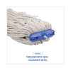 Cut-End Lie-Flat Wet Mop Head, Cotton, 16 Oz, White, 12/Carton