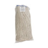 Cut-End Lie-Flat Wet Mop Head, Cotton, 16 Oz, White, 12/Carton