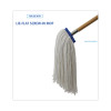 Cut-End Lie-Flat Wet Mop Head, Rayon, 16 Oz, White, 12/Carton