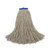 Cut-End Lie-Flat Wet Mop Head, Cotton, 24 Oz, White, 12/Carton