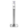 Messenger Es6 Floor Stand With Dispenser, 1,200 Ml, 13.16 X 16.63 X 51.57, Silver/White