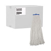 Mop Head, Economical Lie-Flat Head, Rayon Fiber, 32 Oz, White, 12/Carton