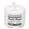 Plastic Dinnerware, Plates, 7" Dia, White, 125/Pack