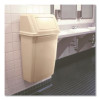 Slim Jim Wall-Mounted Container, 15 Gal, Plastic, Beige