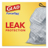 Forceflex Kitchen Drawstring Trash Bags, 13 Gal, Gain Fresh Clean Scent, 24 x 27.38, White, 40 Bags/Box, 6 Boxes/Carton