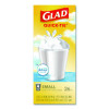 Odorshield Quick-Tie Small Trash Bags, Tie-Flap, 4 Gal, Febreze Fresh Clean Scent, 8 x 18, White, 26 Bags/Box, 6 Boxes/Carton