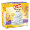 Forceflex Kitchen Drawstring Trash Bags, 13 Gal, Gain Lavender With Febreze Freshness, 24 x 27.38, White, 80/Box