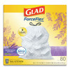 Forceflex Kitchen Drawstring Trash Bags, 13 Gal, Gain Lavender With Febreze Freshness, 24 x 27.38, White, 80/Box