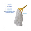 Mop Head, Looped, Enviro Clean With Tailband, Cotton/Synthetic, Medium, White, 12/Carton