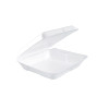 Foam Hinged Lid Containers, 7.5 x 8 x 2.2, White, 200/Carton
