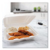 Foam Hinged Lid Containers, 3 Compartments, 7.5 x 8 x 2.3, White, 200/Carton