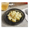 Heavyweight Plastic Plates, 9" Dia, Black, 125/Pack, 4 Packs/Carton