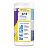 Dual Action Disinfecting Wipes, 1-Ply, 7 x 7.25, Citrus, White/Purple, 75/Canister