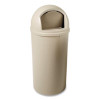 Marshal Classic Container, 25 Gal, Plastic, Beige