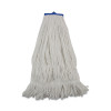 Mop Head, Lie-Flat Head, Rayon Fiber, 24Oz, White, 12/Carton